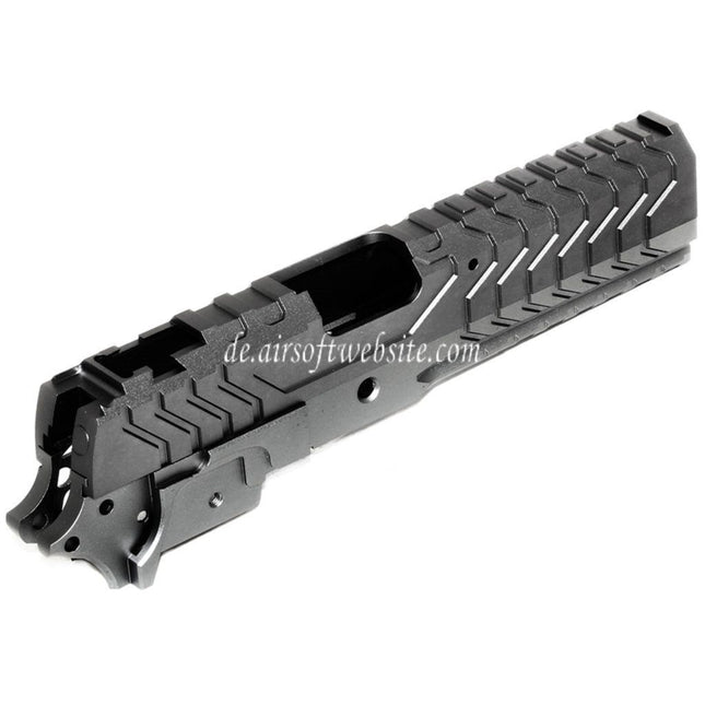 5KU CNC Aluminium Matrix Stil Schlitten Mittlerer Rahmen Set Geeignet für Tokyo Marui Hi-Capa Serie GBB Pistolen Airsoft