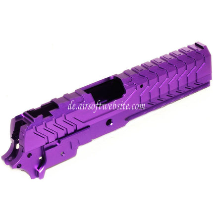 5KU CNC Aluminium Matrix Stil Schlitten Mittlerer Rahmen Set Geeignet für Tokyo Marui Hi-Capa Serie GBB Pistolen Airsoft