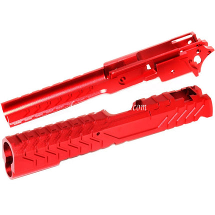5KU CNC Aluminium Matrix Stil Schlitten Mittlerer Rahmen Set Geeignet für Tokyo Marui Hi-Capa Serie GBB Pistolen Airsoft