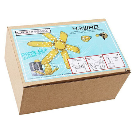 40Max 40WAD 40mm Granaten Gas Patronenhülse mit 30 Stück Plastik Wad Cap