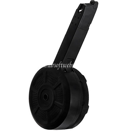 Action Army 350rd Schnelles Nachladen Gas Trommelmagazin Geeignet für AAP-01 EMG SAI BLU E&C APS ARMY BELL UMAREX Elite Force VFC AW WE Tokyo Marui G17 G18C G-Serie GBB Pistolen Airsoft