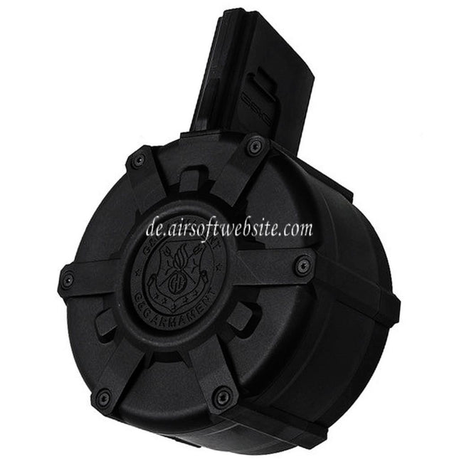G&G 2300rd Polymer Trommelmagazin Geeignet für G&G M4 M16 Serie AEG Gewehre Airsoft Schwarz