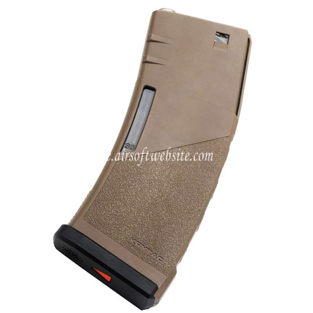 KRYTAC Austauschbares 30/120rd Polymer Magazin geeignet für M4 M16 Serie AEG Gewehre Airsoft Schwarz