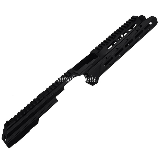 5KU Chassis SAG Stil MK3 Monolithic M-Lok Handschutz Schienen System Staubschutzhülle Set Geeignet für Tokyo Marui AKM GBB Serie Gewehre Airsoft Schwarz