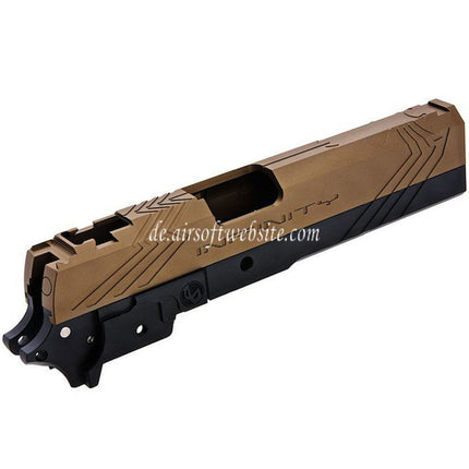 Tiger Soul CNC Aluminum INF Venom Mittlerer Rahmen Schlitten Set Geeignet für Toyko Marui Hi-Capa Serie GBB Pistolen Airsoft