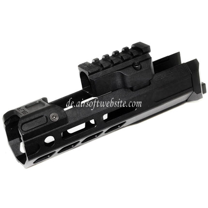 Dytac SLR Gewehreworks ION Lite 165mm 6.5 Zoll Extended M-LOK Handschutz schienen system Kit mit Außenlauf Geeignet für GHK AK Serie GBB Gewehre Airsoft Schwarz