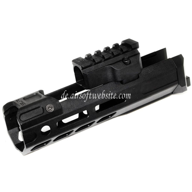 Dytac SLR Gewehreworks ION Lite 165mm 6.5 Zoll Extended M-LOK Handschutz schienen system Kit mit Außenlauf Geeignet für GHK AK Serie GBB Gewehre Airsoft Schwarz