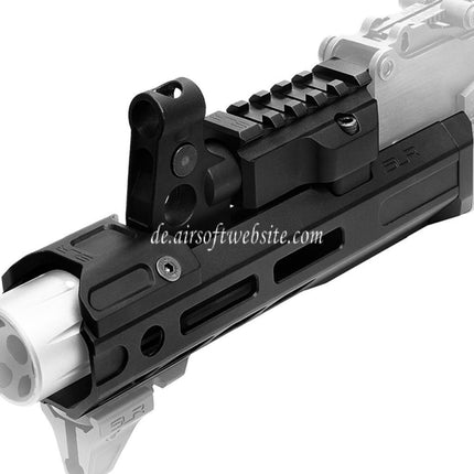 Dytac SLR Gewehreworks ION Lite 165mm 6.5 Zoll Extended M-LOK Handschutz schienen system Kit mit Außenlauf Geeignet für GHK AK Serie GBB Gewehre Airsoft Schwarz