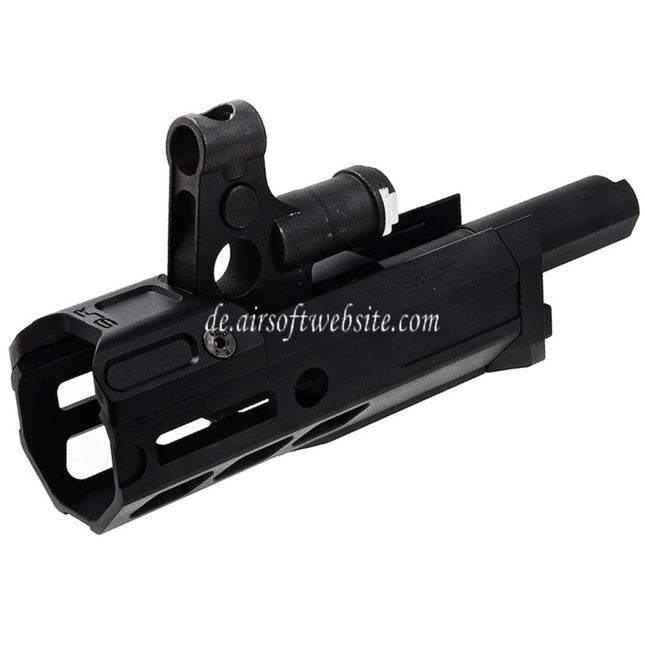 Dytac SLR Gewehreworks 125mm 4.7 Zoll Light M-LOK Erweitertes Handschutz schienen system Kit mit Außenlauf Geeignet für Tokyo Marui AKM Serie GBB Gewehre Airsoft Schwarz