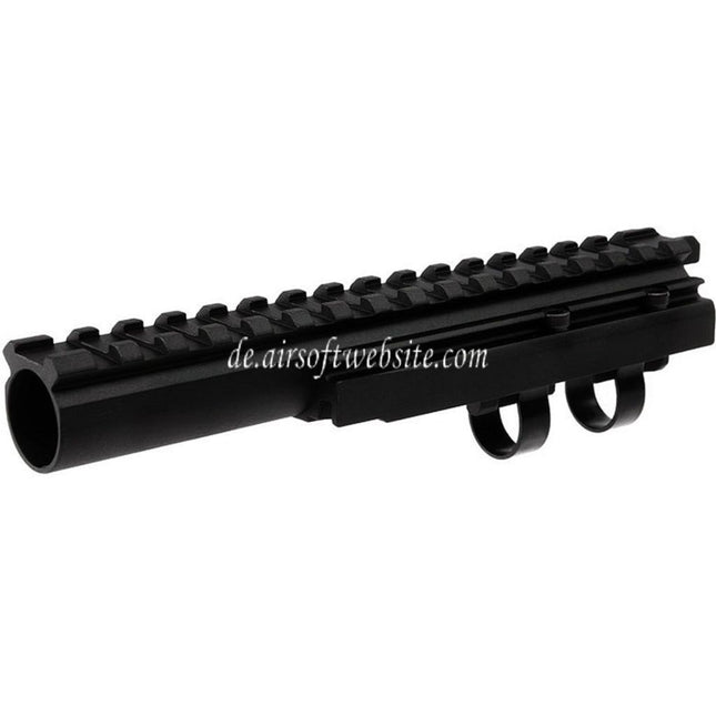Hephaestus 20mm Gasrohr mit Picatinny Schiene Typ III Geeignet für AK Serie AEG GBB Gewehre Airsoft Schwarz