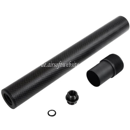Laylax PSS 257mm/265mm Kurzer Typ Kohlefaser Außenlauf Geeignet für Tokyo Marui VSR-10 Serie Bolt Action Scharfschützen Airsoft Schwarz