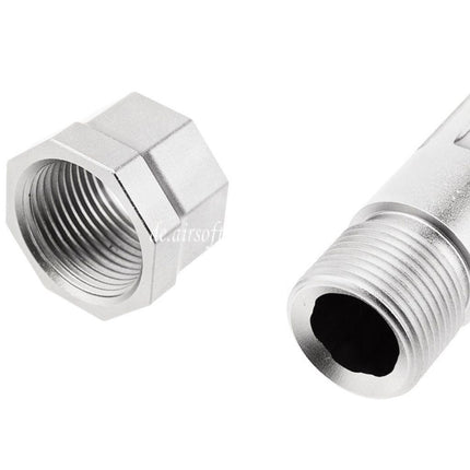 RWA Agency Arms CNC Aluminum Mittelliniengewinde Äußerer Lauf -14mm CCW gegen den Uhrzeigersinn Geeignet für Umarex (VFC) G17 Gen3 Gen4 G18C / RWA Agency Arms EXA Serie GBB Pistolen Airsoft