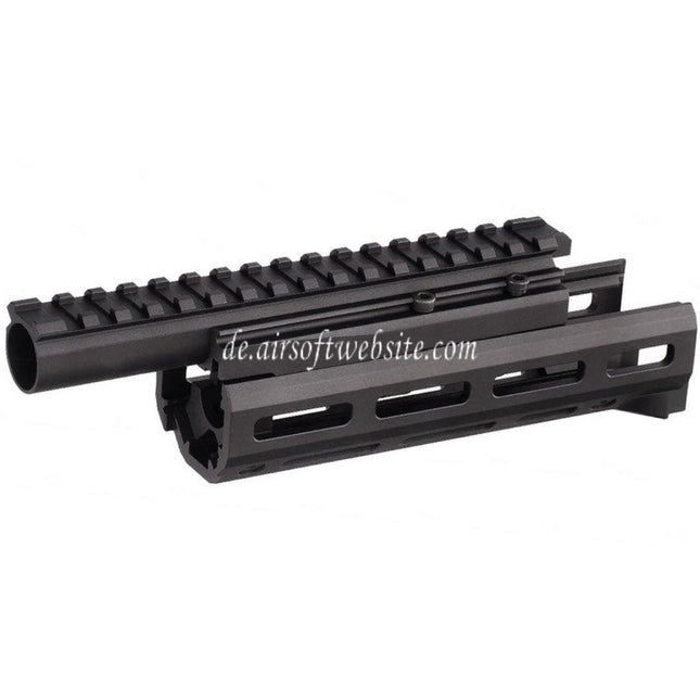 Hephaestus 6.5 Zoll 160mm CNC Aluminum M-LOK Handschutz mit 20mm Schienen Gasrohr Geeignet für GHK LCT AKS-74U Serie AEG GBB Gewehre Airsoft Schwarz