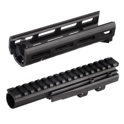 Hephaestus 6.5 Zoll 160mm CNC Aluminum M-LOK Handschutz mit 20mm Schienen Gasrohr Geeignet für GHK LCT AKS-74U Serie AEG GBB Gewehre Airsoft Schwarz