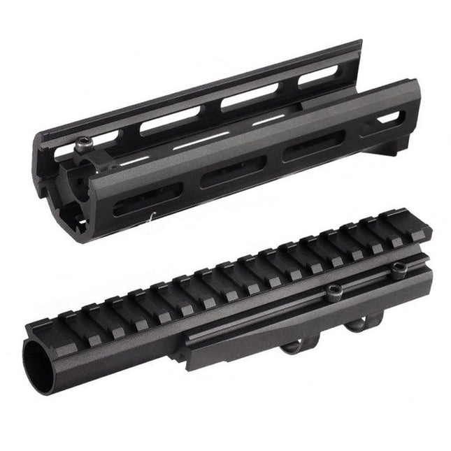 Hephaestus 6.5 Zoll 160mm CNC Aluminum M-LOK Handschutz mit 20mm Schienen Gasrohr Geeignet für GHK LCT AKS-74U Serie AEG GBB Gewehre Airsoft Schwarz