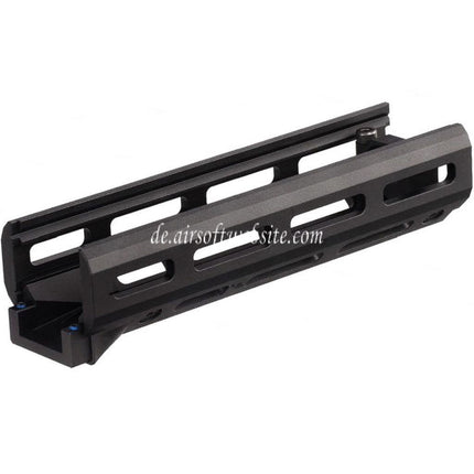 Hephaestus 6.5 Zoll 160mm CNC Aluminum M-LOK Handschutz mit 20mm Schienen Gasrohr Geeignet für GHK LCT AKS-74U Serie AEG GBB Gewehre Airsoft Schwarz