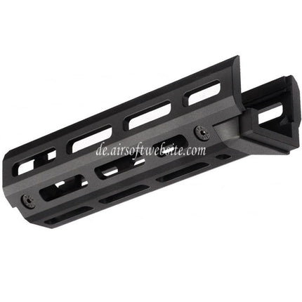 Hephaestus 6.5 Zoll 160mm CNC Aluminum M-LOK Handschutz mit 20mm Schienen Gasrohr Geeignet für GHK LCT AKS-74U Serie AEG GBB Gewehre Airsoft Schwarz