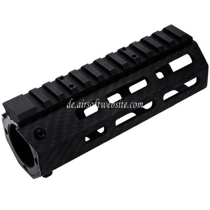 Revanchist Airsoft 145mm 5.5 Zoll Leichte Kohlefaser M-LOK Handschutz schienen system Geeignet für Tokyo Marui M4 Serie MWS GBB Gewehre Schwarz
