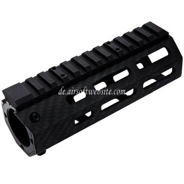 Revanchist Airsoft 145mm 5.5 Zoll Leichte Kohlefaser M-LOK Handschutz schienen system Geeignet für Tokyo Marui M4 Serie MWS GBB Gewehre Schwarz