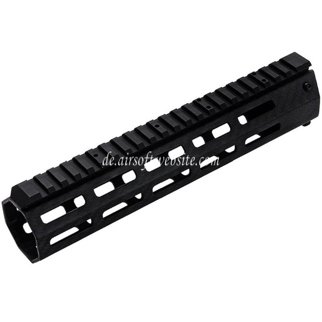 Revanchist Airsoft 245mm 9.5 Zoll Leichte Kohlefaser M-LOK Handschutz schienen system Geeignet für Tokyo Marui M4 Serie MWS GBB Gewehre Schwarz