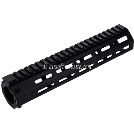 Revanchist Airsoft 245mm 9.5 Zoll Leichte Kohlefaser M-LOK Handschutz schienen system Geeignet für Tokyo Marui M4 Serie MWS GBB Gewehre Schwarz