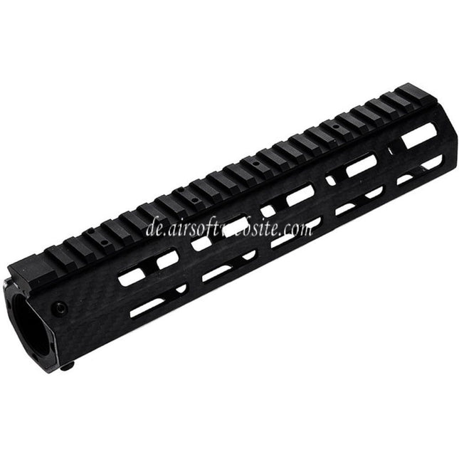Revanchist Airsoft 245mm 9.5 Zoll Leichte Kohlefaser M-LOK Handschutz schienen system Geeignet für Tokyo Marui M4 Serie MWS GBB Gewehre Schwarz