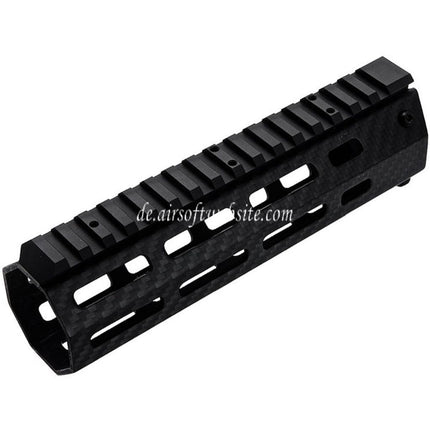 Revanchist Airsoft 180mm 7 Zoll Leichte Kohlefaser M-LOK Handschutz schienen system Geeignet für Tokyo Marui M4 Serie MWS GBB Gewehre Schwarz