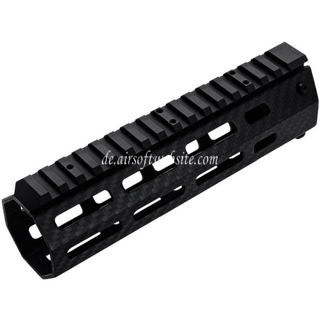 Revanchist Airsoft 180mm 7 Zoll Leichte Kohlefaser M-LOK Handschutz schienen system Geeignet für Tokyo Marui M4 Serie MWS GBB Gewehre Schwarz