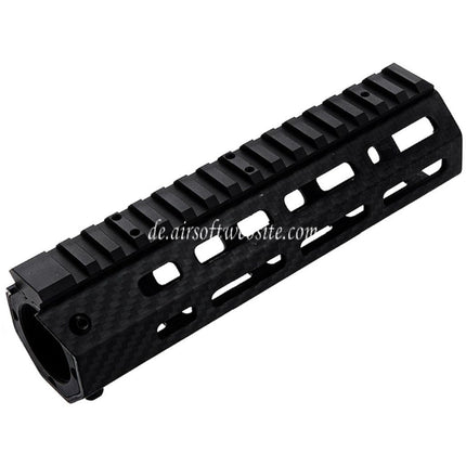 Revanchist Airsoft 180mm 7 Zoll Leichte Kohlefaser M-LOK Handschutz schienen system Geeignet für Tokyo Marui M4 Serie MWS GBB Gewehre Schwarz
