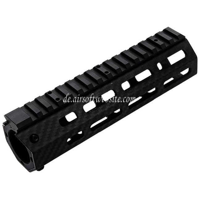 Revanchist Airsoft 180mm 7 Zoll Leichte Kohlefaser M-LOK Handschutz schienen system Geeignet für Tokyo Marui M4 Serie MWS GBB Gewehre Schwarz