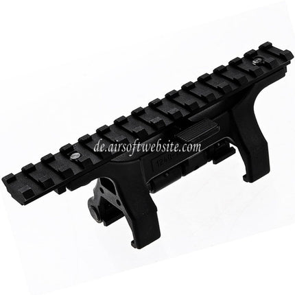 VFC Alte Schule Picatinny Schienenklauenhalterung Geeignet für Umarex (Elite Force) H&K MP5 G3 HK53 Serie GBB Gewehre Airsoft Schwarz