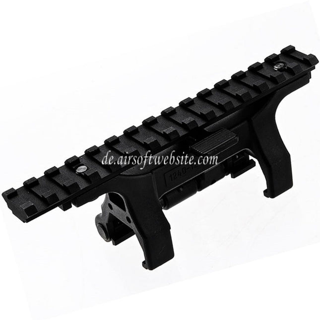 VFC Alte Schule Picatinny Schienenklauenhalterung Geeignet für Umarex (Elite Force) H&K MP5 G3 HK53 Serie GBB Gewehre Airsoft Schwarz