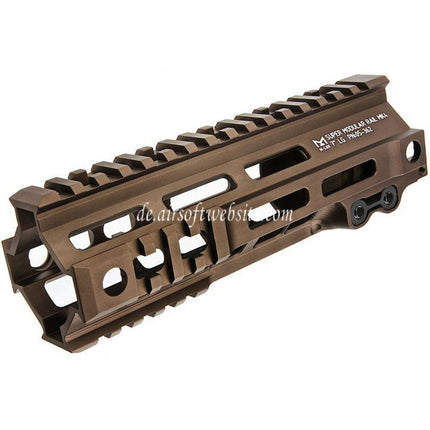 Z-Parts Aluminum 185mm 7 Zoll MK4 M-LOK Handschutz schienen system mit Laufmutter Geeignet für GHK M4 Serie GBB Gewehre Airsoft Tan