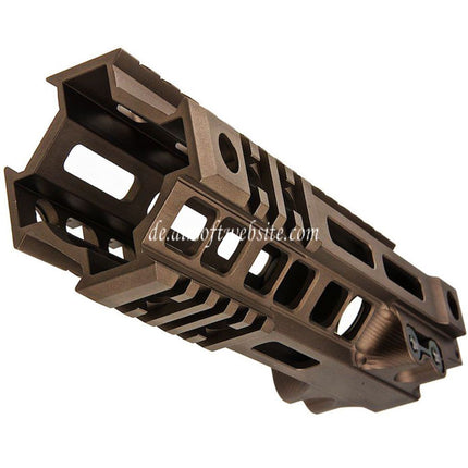 Z-Parts Aluminum 185mm 7 Zoll MK4 M-LOK Handschutz schienen system mit Laufmutter Geeignet für GHK M4 Serie GBB Gewehre Airsoft Tan