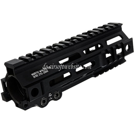 Z-Parts Aluminum 185mm 7 Zoll MK4 M-LOK Handschutz schienen system mit Laufmutter Geeignet für Tokyo Marui M4 Serie MWS GBB Gewehre Airsoft Schwarz