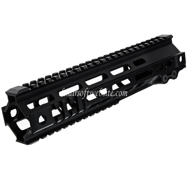 Z-Parts Aluminum 260mm 10 Zoll MK4 M-LOK Handschutz schienen system mit Laufmutter Geeignet für Tokyo Marui M4 Serie MWS GBB Gewehre Airsoft Schwarz