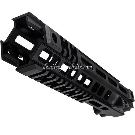Z-Parts Aluminum 260mm 10 Zoll MK4 M-LOK Handschutz schienen system mit Laufmutter Geeignet für Tokyo Marui M4 Serie MWS GBB Gewehre Airsoft Schwarz