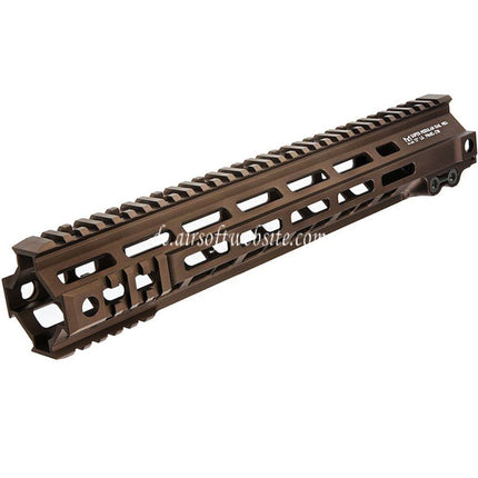 Z-Parts Aluminum 335mm 13 Zoll MK4 M-LOK Handschutz schienen system mit Laufmutter Geeignet für Tokyo Marui M4 Serie MWS GBB Gewehre Airsoft Tan