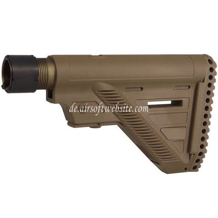 Guns Modify GM HK416 A5 Stil Polymer Slim Schaft mit 6-Position Pufferrohr Geeignet für VFC Umarex H&K HK416 A5 Serie GBB Gewehre Airsoft