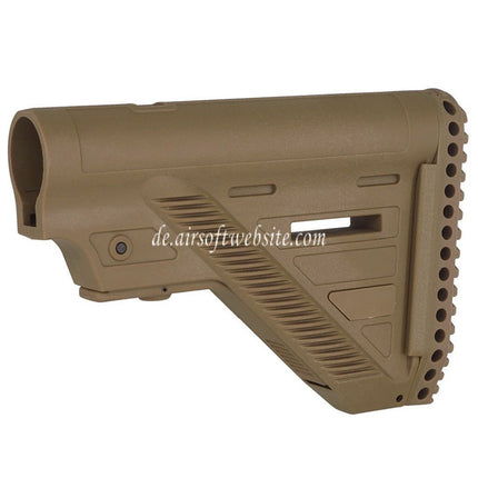 Guns Modify GM HK416 A5 Stil Polymer Slim Schaft mit 6-Position Pufferrohr Geeignet für VFC Umarex H&K HK416 A5 Serie GBB Gewehre Airsoft
