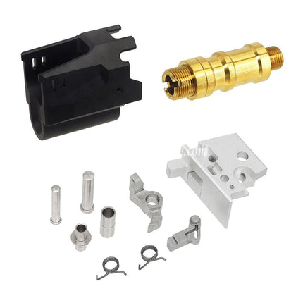 5KU CNC Aluminum Matrix Stil Äußerer Lauf Mittlerer Rahmen Schlitten Set Geeignet für Tokyo Marui Hi-Capa Serie GBB Pistolen Airsoft