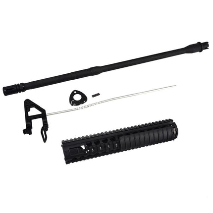DOUBLE BELL 300mm SR16 M5 M16A4 Stil Vorderbaugruppe Handschutz Schienen System mit äußere Lauf Geeignet für AR M4 M16 Serie AEG Gewehre Airsoft Schwarz