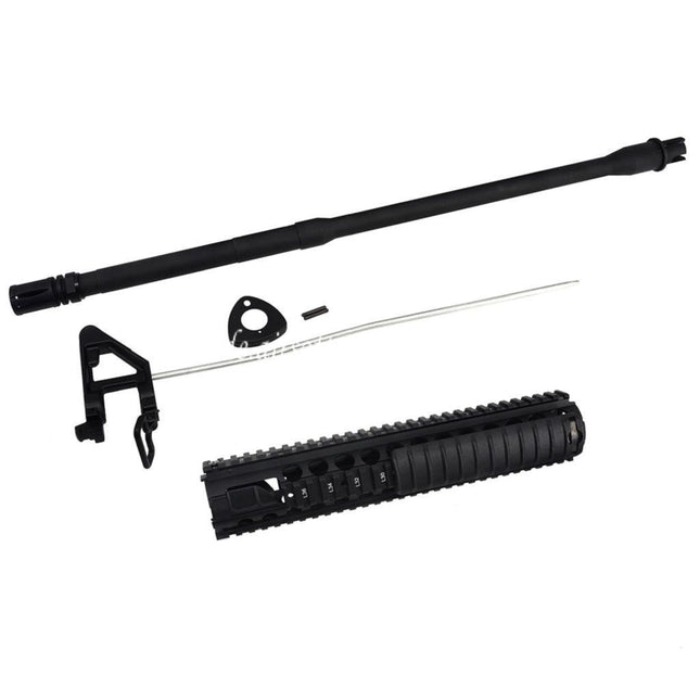 DOUBLE BELL 300mm SR16 M5 M16A4 Stil Vorderbaugruppe Handschutz Schienen System mit äußere Lauf Geeignet für AR M4 M16 Serie AEG Gewehre Airsoft Schwarz