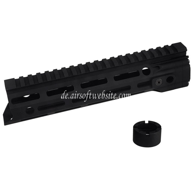 APS EMG Daniel Defense MFR 9 Zoll M-LOK Handschutz Schienen System geeignet für APS EMG Tokyo Marui M4 M16 Serie AEG Gewehre Airsoft Schwarz