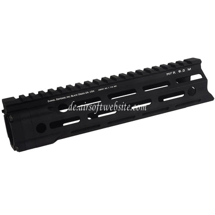 APS EMG Daniel Defense MFR 9 Zoll M-LOK Handschutz Schienen System geeignet für APS EMG Tokyo Marui M4 M16 Serie AEG Gewehre Airsoft Schwarz
