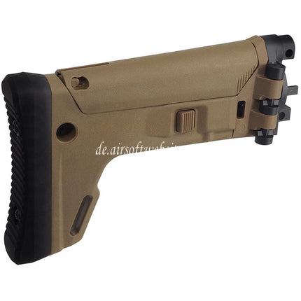 5KU ACR Stil 7-Position Teleskopischer seitlich klappbarer einziehbarer Gewehrschaft Geeignet für CYMA MP5K Serie AEG Gewehre Airsoft