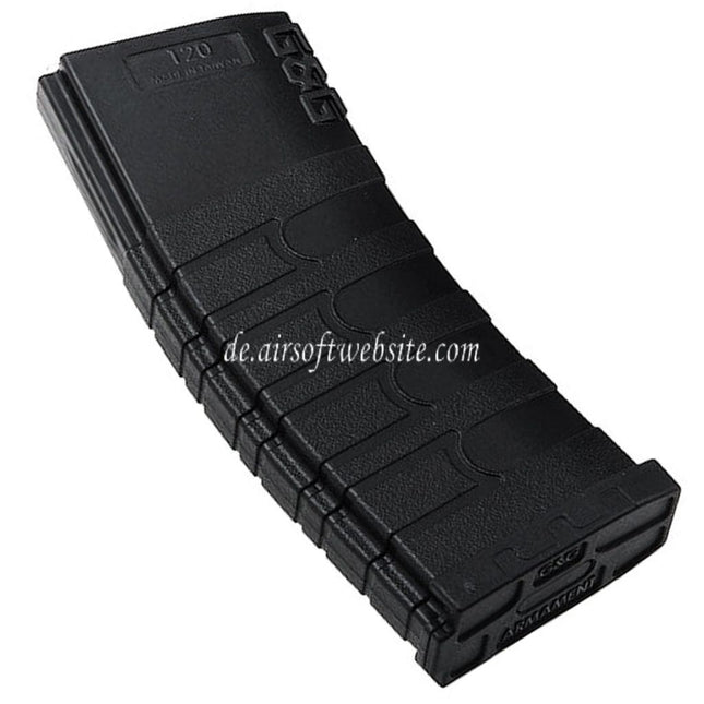 G&G 120rd Polymer Mid-Cap Magazin Geeignet für M4 M16 Serie AEG Gewehre Airsoft Schwarz
