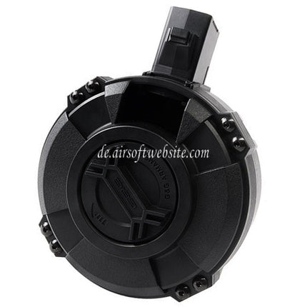 G&G 1730rd Polymer Manuellem Aufzug Trommelmagazin Geeignet für G&G PRK9 Serie AEG Gewehre Airsoft Schwarz