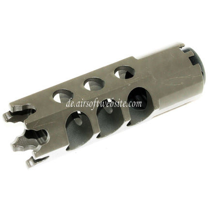 CYMA DTK-1 Stil Mündungsbremse Mündungsfeuerdämpfer mit Adapter Geeignet für -14mm CCW Gegen den Uhrzeigersinn Lauf Gewehre Airsoft