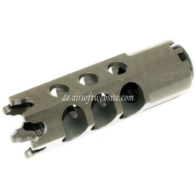 CYMA DTK-1 Stil Mündungsbremse Mündungsfeuerdämpfer mit Adapter Geeignet für -14mm CCW Gegen den Uhrzeigersinn Lauf Gewehre Airsoft